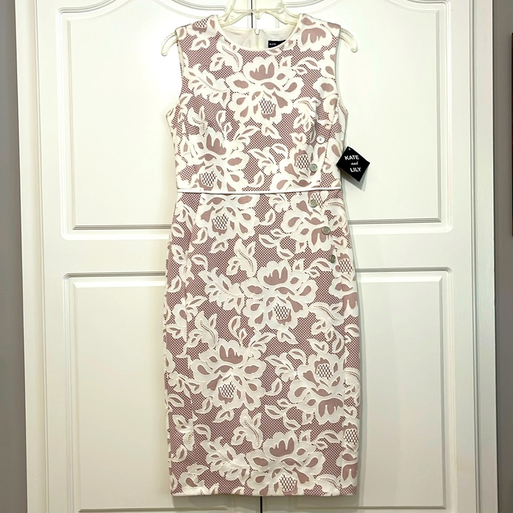 Kate and Lily Pink and White Dress